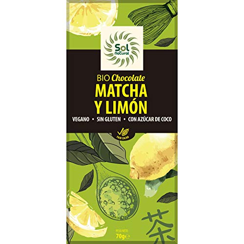 Solnatural Tableta Chocolate Te Matcha Y Limon Bio 70 G 300 G