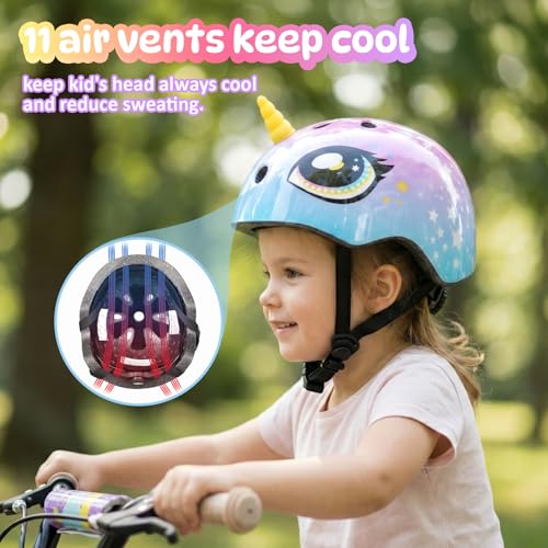 Image of Toddler Kids Bike Helmet, Adjustable and Multi-Sport, 3 Sizes for Ages 1-2-3-5-8-14 Years Child Infant Boys Girls