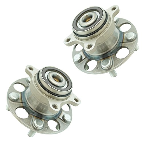 Image of TRQ Rear Left and Right Wheel Bearing and Hub Assembly Set 2 Piece Compatible with 06-11 Honda Civic DX 06-09 Civic LX 13-15 EX EX-L SI 2015 SE 2012 SI Coupe Sedan HF Sedan