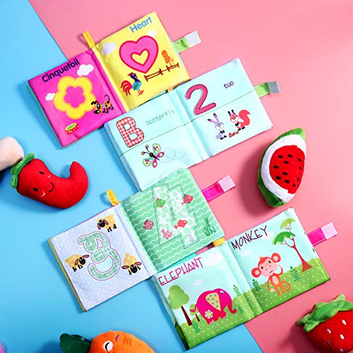 4 Pcs Brinquedos Infantis Brinquedo De Bebê Conjunto Infantil Livro De Pano De Bebê Brinquedos Para