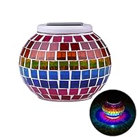 Algopix Similar Product 13 - Solar Powered Mosaic Glass Color