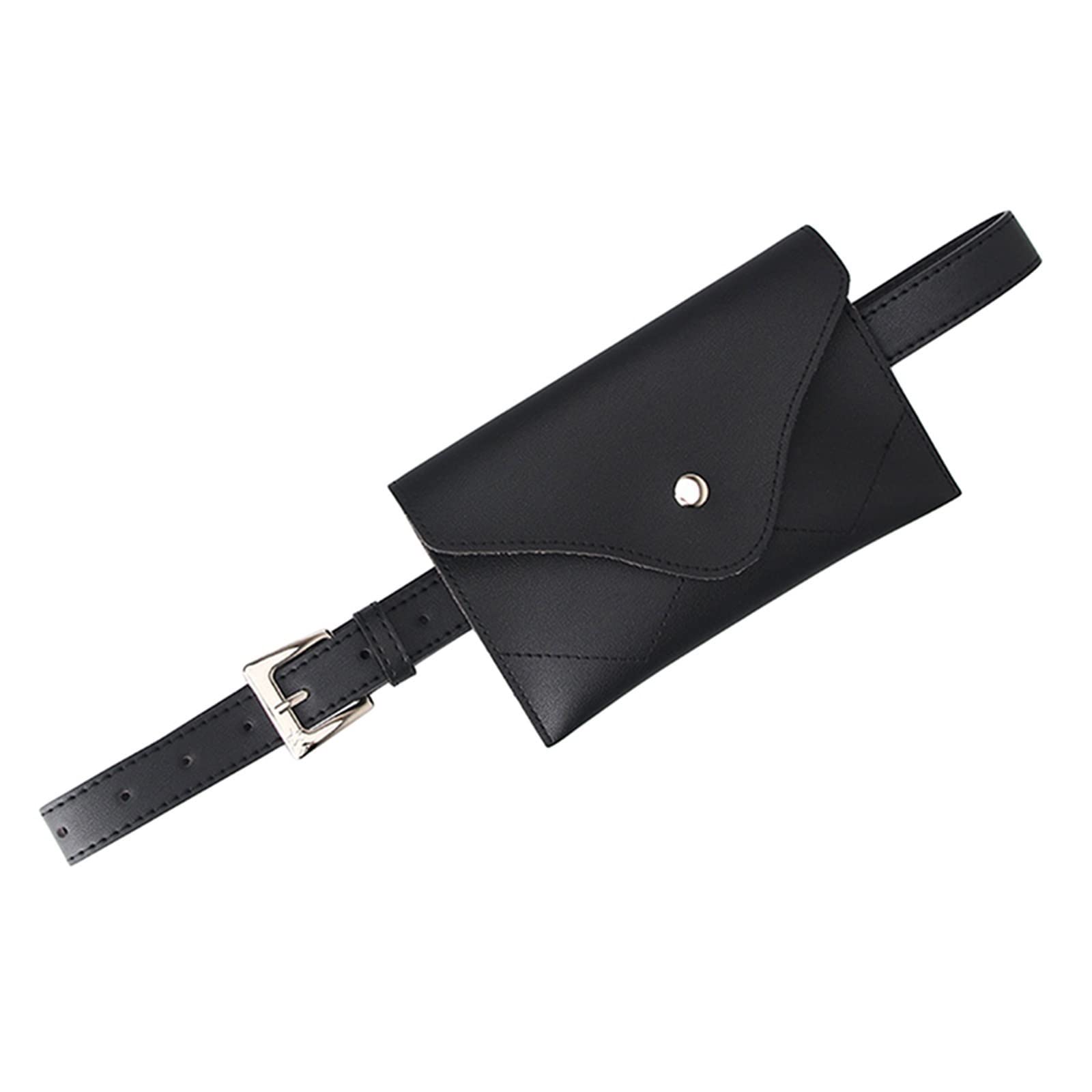 ZAPORA Waist Packs Waist Bag PU Leather Femal Belt Phone Pouch Small Chest Pack Bags Vintage Women Belt Messenger Bags (Color : Hortel�)-image-10
