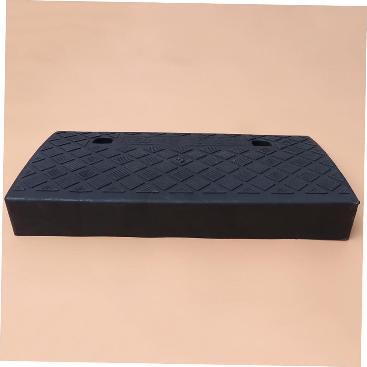 Balacoo Plastic Car Curb Ramp 50x27x9cm Black Rubber Triangle Loading Ramp for Vehicle Threshold Driveway Dock Use