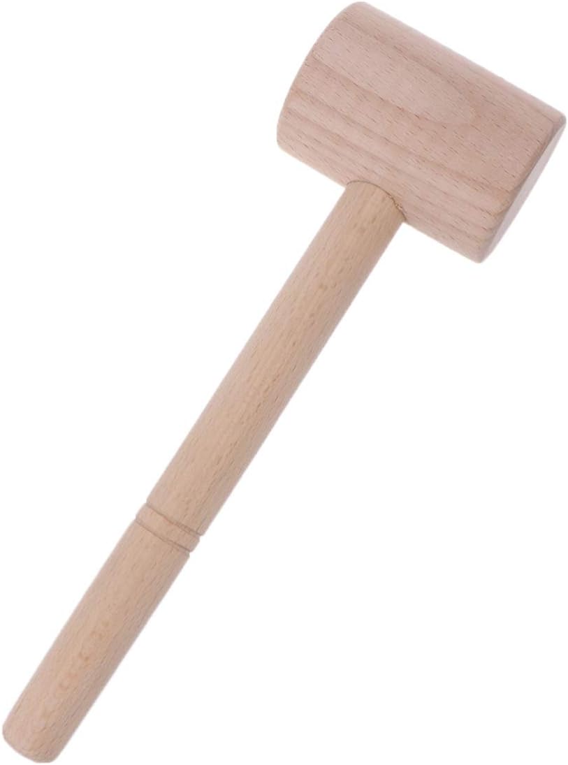 Amosfun 1pc Small Wooden Mallet Wooden Crab Sticks Natural Hardwood Crab Hammer for Chocolate Cracking, Image 1, Mittel