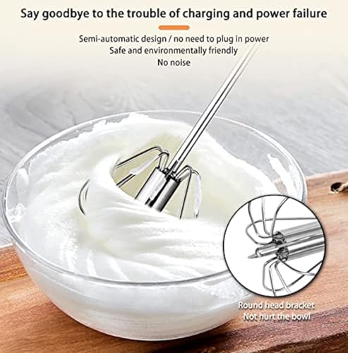 Image of 1 Pc's Stainless Steel Manual Power Free Hand Push Whisk Hand Blender, Mathani, Ravai, Madhani, Egg Beater, Frother, Stirrer, Whisking, Beating, Stirring Lassi /Butter Milk Mixer(Pack of 1)