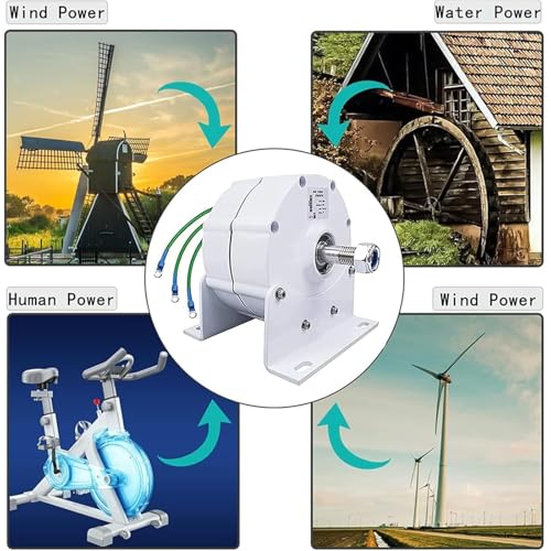 Kit generador de turbina eólica con Controlador de Carga, Equipo productor de Electricidad Vertical, alternador de imán Permanente Mejorado de 12000 W, generador de CA trifásico sin engranaj