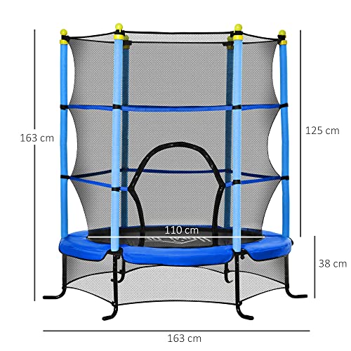 HOMCOM Trampolin Ø163 cm Gartentrampolin Mini-Trampoline für Kinder mit Sicherheitsnetz Randabdeckung Kleinkind… – Bild 4