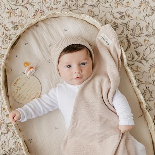 Image of Baby Gift Set - Organic Cotton Newborn Blanket Essentials, Newborn Gift Sets, Best, Baby Gifts Gender Neutral (Luxe - Oatmeal)