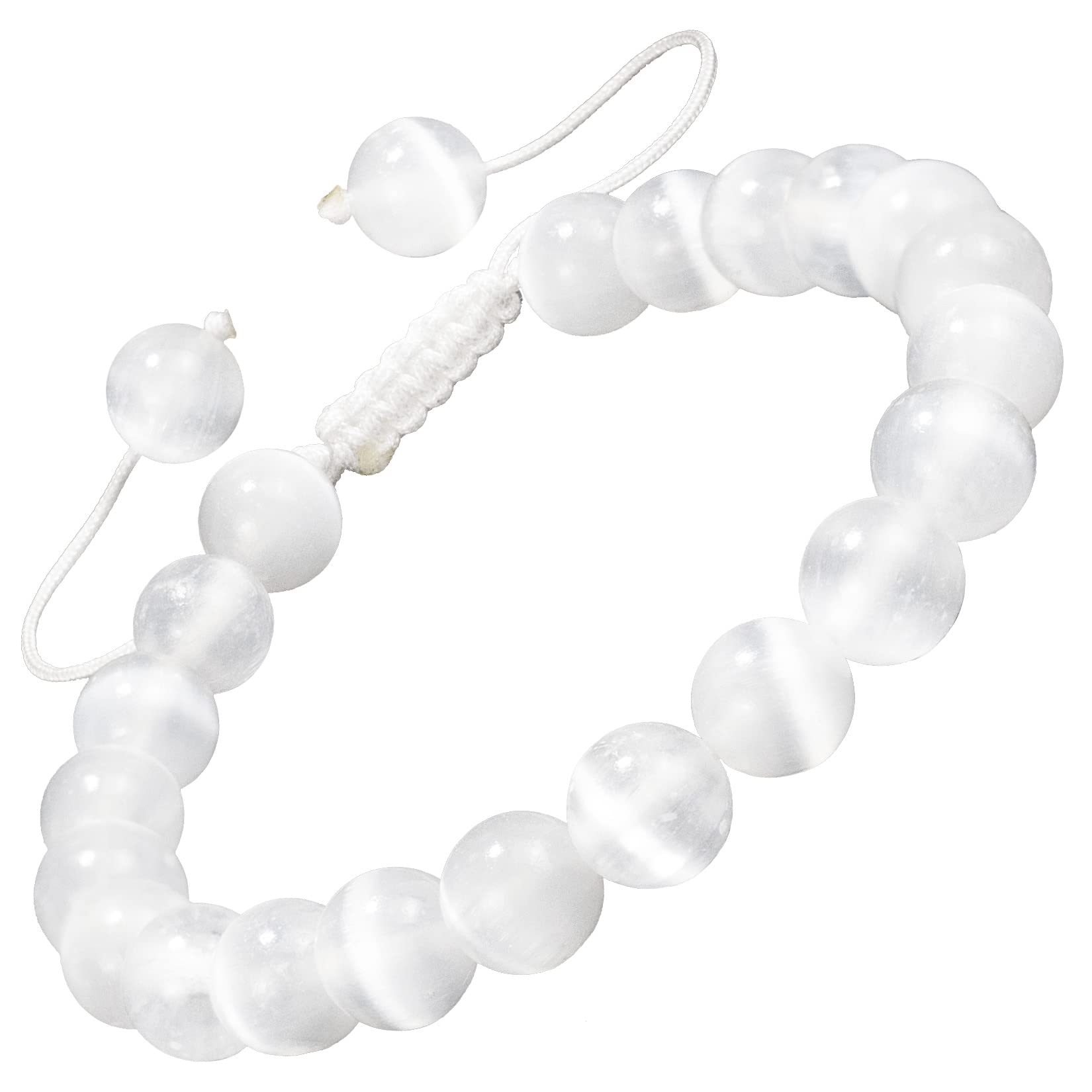 DAZCOLO 8mm Natural Gemstone Adjustable Bracelet, Handmade Unisex Crystal Bracelets for Meditation, Yoga, Spiritual Healing & Positive Energy