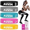 AUVIM Fitness Bands [Set of 5] Non-slip Resistance Bands Loop Exercise Bands for Women & Men 5 Levels Bands for Home Fitness, Stretching, Strength Training, Physical Therapy, Yoga