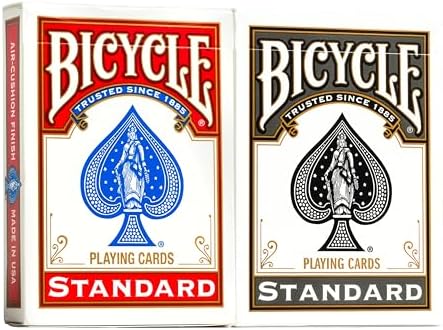 Bicycle Rider Back Playing Cards, Standard Index, Poker Cards, Premium Playing Cards, Red & Black, 2 Count (Pack of 1)