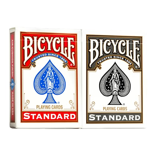 کارت بازی Bicycle Rider Back مدل 10048508، بسته ۲ عددی قرمز و مشکی، استاندارد پوکر