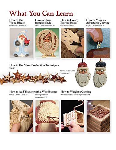 Handcarved Christmas, Updated Second Edition: 40 Beginner-Friendly Projects for Santas, Ornaments, Angels & More (Fox Chapel Publishing) Woodcarving Compilation from Woodcarving Illustrated Magazine - Image 3