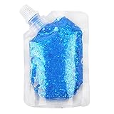 GL-Turelifes Body Glitter Gel, Easy to Apply&Remove 50ml Mermaid Sequins Chunky Glitter for Body Fac