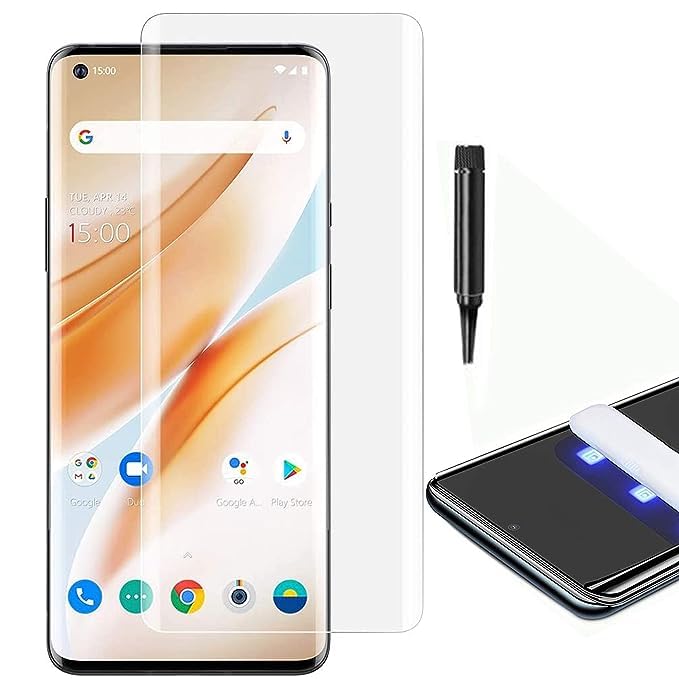 Image of Premium Tempered Glass Design for Vivo X50 | X50 Pro Advanced Border Less Full Edge-to-Edge Protector 3D Curved UV Screen Protector and Easy Installation Kit