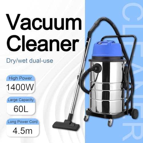 Aspiradora húmeda y seca 60L 1400W con cable largo miniatura 2