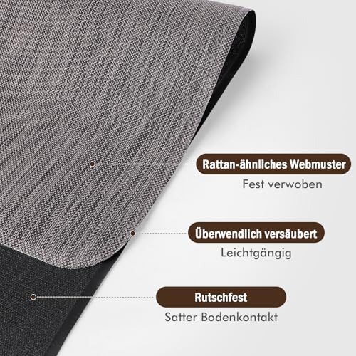 Blvornl Bürostuhlmatte für Hartholzböden und Niederflor-Teppich, 90 x 120 cm, Schreibtisch-Computerstuhlmatte für Hartholz, rutschfester Hartbodenschutz, Rollstuhlmatte, PVC-Matte, Schreibtischteppich