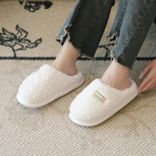 Image of Slippers for Women Men, Memory Foam Slippers for Women, Soft Thick Fuzzy Bedroom House Shoes Indoor Outdoor