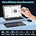 Android 15 10.1 inch Tablet M8 with Keyboard ,12GB+256GB Tablets, 8000mAh Battery, 8-Core, Widevine L1, 2.4/5Ghz Dual Band WiFi/Bluetooth,5/13MP Cameras Bundle with Case, Mouse & Stylus (Blue)