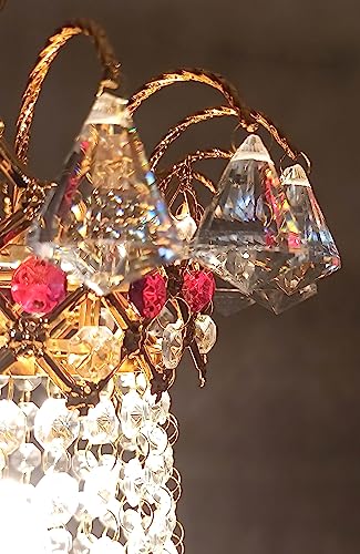 Image of Chandelier Ceiling Lamp Jhumar Glass Crystal Big Size Jhumar Lamp for Living Room /Hall /Bed Room