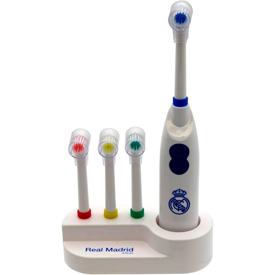 Pack de Cepillo Dental Automático, Cepillo de Dientes con 4 Cabezales Intercambiables, Regalo Cepillo de Dientes Atlético, Barcelona, Madrid, Regalo Niños y Niñas, (Real, Estándar)