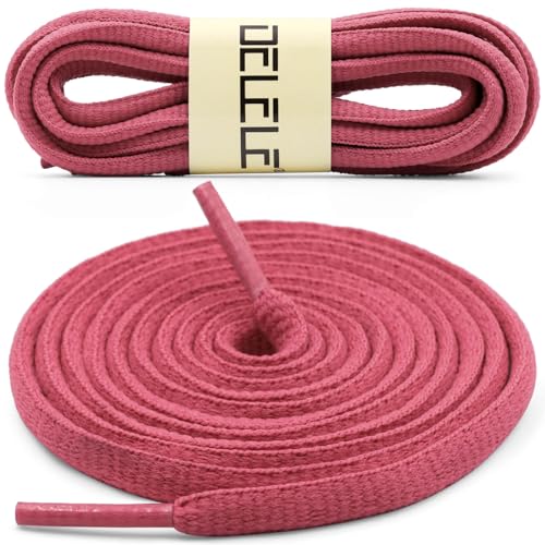 Image of DELELE 2Pair Oval Shoes laces 42 Colors Half Round 1 /4 inchAthletic ShoeLaces for Sport /Running Shoes Shoe Strings