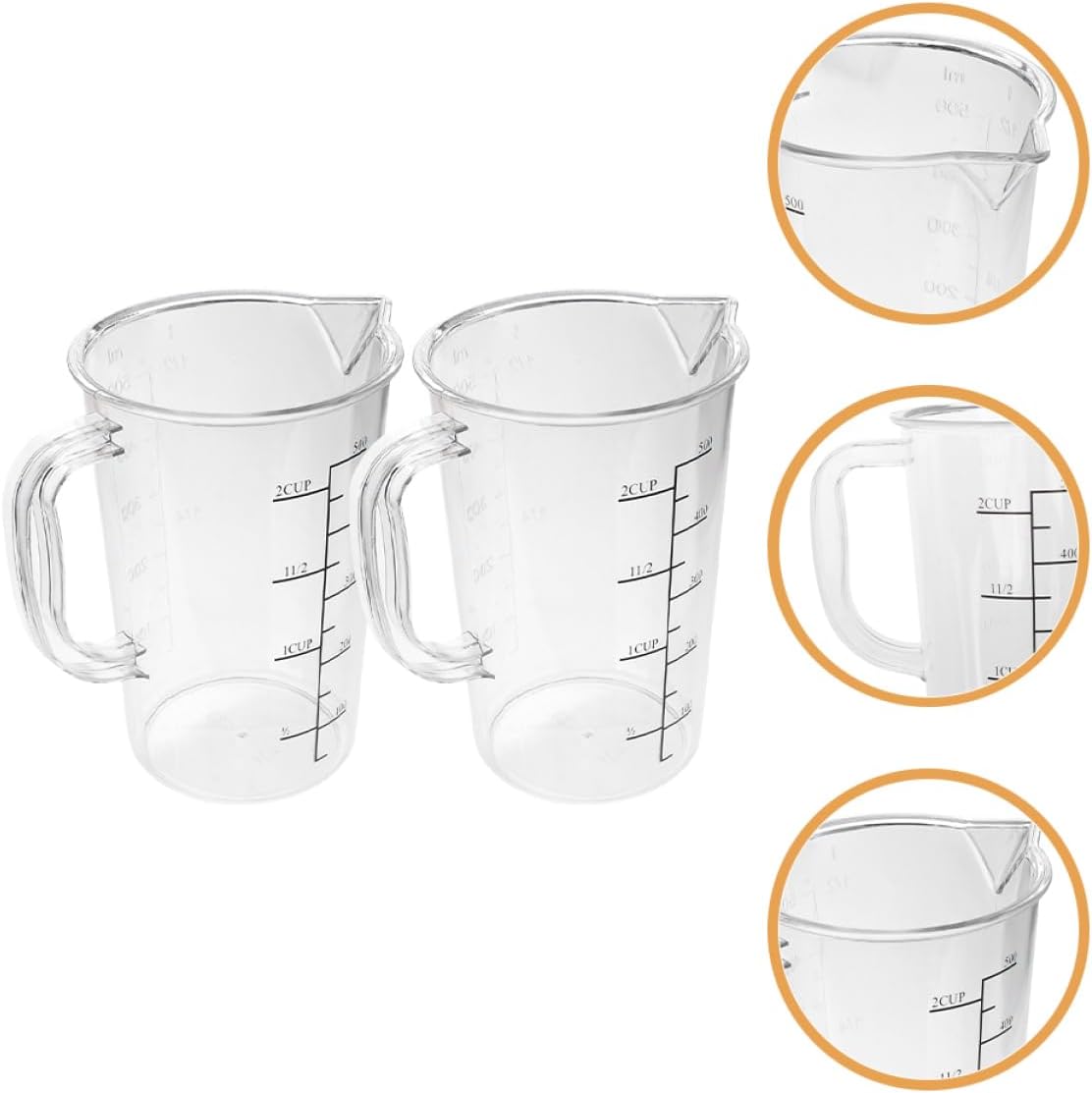 6 Pcs Double Scale Kettle Clear Drinkware Milk Measuring Cup Measuring Cups Apartment Essentials Milk Coffee Measuring Cup Household Graduated Cup Household Milk Clear Portable Cup