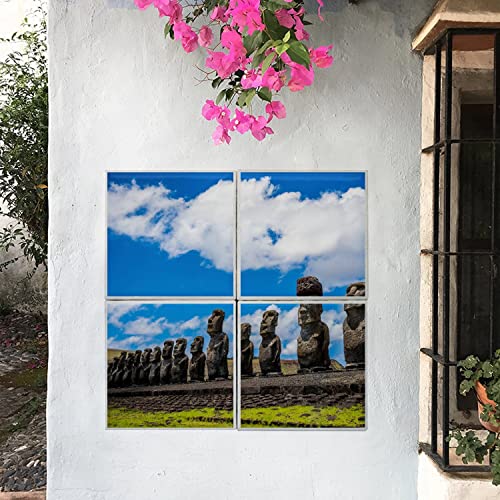 Carreaux céramique monument Moai de l'Île de Pâques premium - 2
