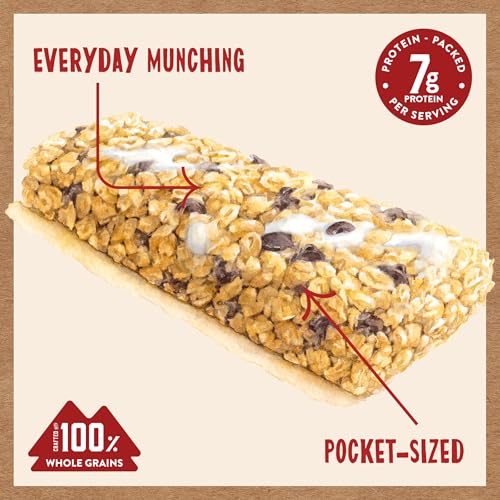 Kodiak Cakes Protein Chewy Granola Bar, S'mores, (Pack of 4 Boxes)