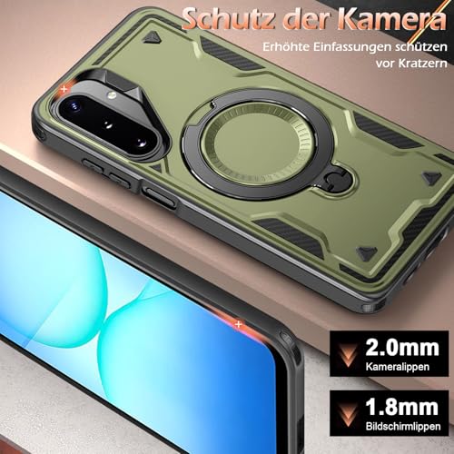 Image of for Samsung Galaxy A17 Case Magnetic with Stand, with Mag-Safe, with Screen Protector, Wireless Charging, Shockproof for Samsung A17 5G Phone Case, Ring Holder Phone Cover, for Samsung A17