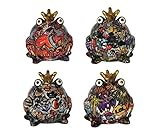  netproshop Spardose Graffitti Frosch aus Keramik Pomme Pidou Sabo Design, Auswahl:Frosch/Graffiti/Peace
