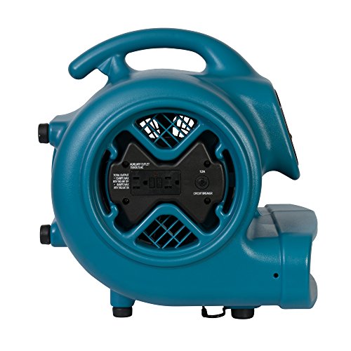 Image of XPOWER X-600A Pro 1 /3 HP 2400 CFM Centrifugal Air Mover, Carpet Dryer, Floor Fan, Blower, Daisy Chain, for Water Damage Restoration, Janitorial, Plumbing, Home Use