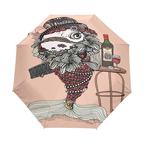 Parapluie anti-UV automatique pliable et léger pour femme enfant et fille