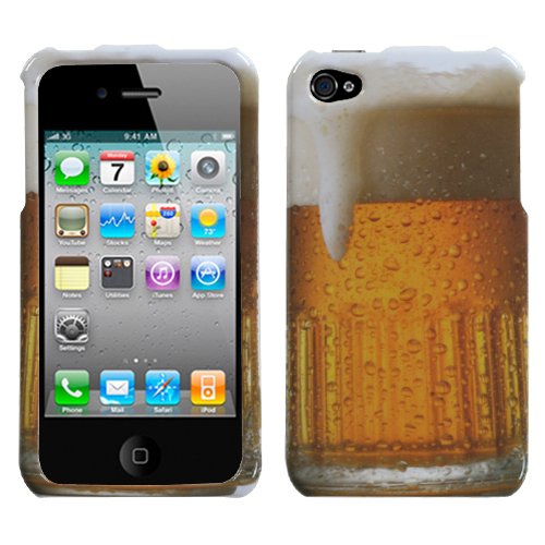 MYBAT IPHONE4HPCIM909NP Slim and Stylish Protective Case for iPhone 4 - 1 Pack - Retail Packaging - Beer-Food Fight