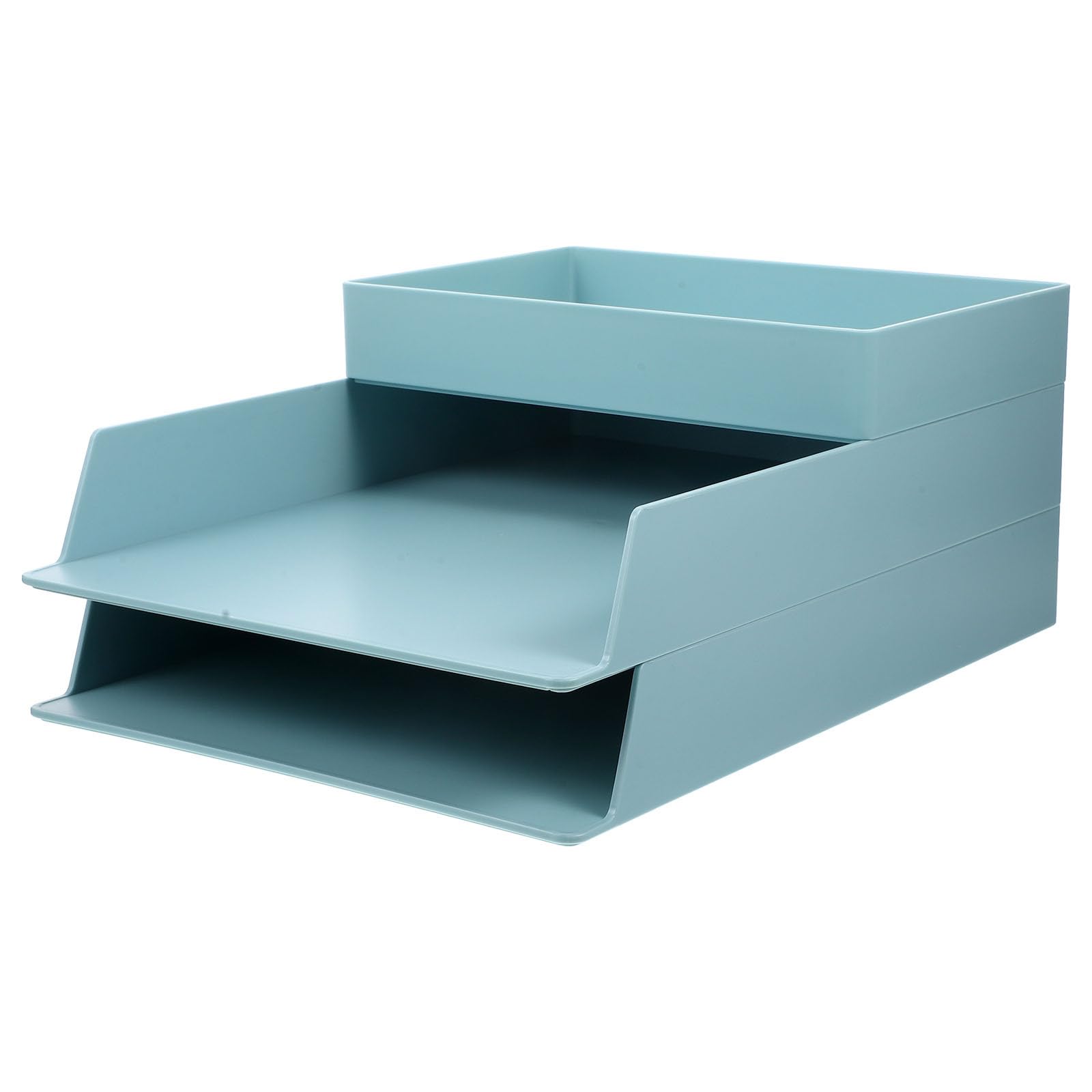 Creative - Caja de almacenamiento de documentos apilable para escritorio de oficina, soporte de papel ABS de gran capacidad para escritorio y uso en la oficina