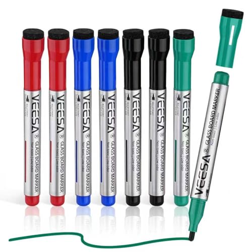 VEESA Glass Board Dry Erase Markers