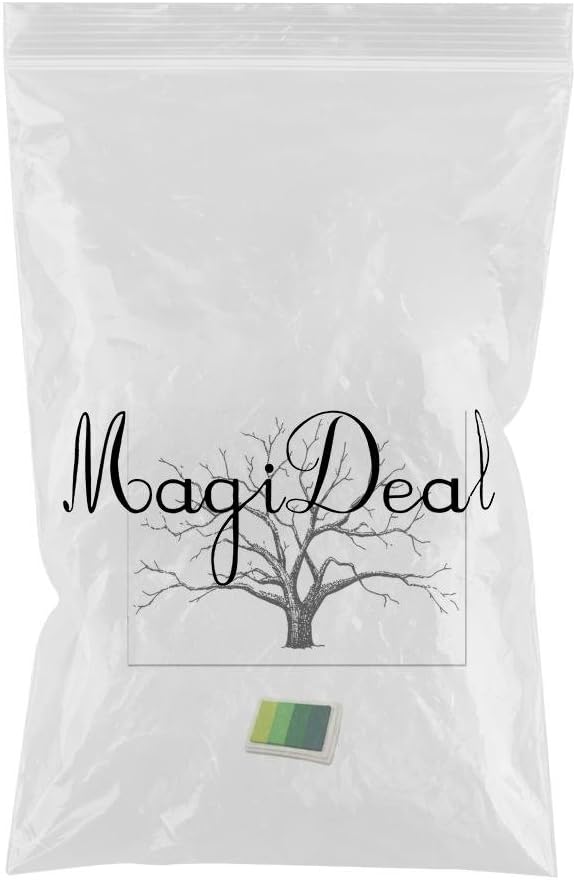 Wedding Thumbprint Tree Finger Painting Wedding Guest Book Green