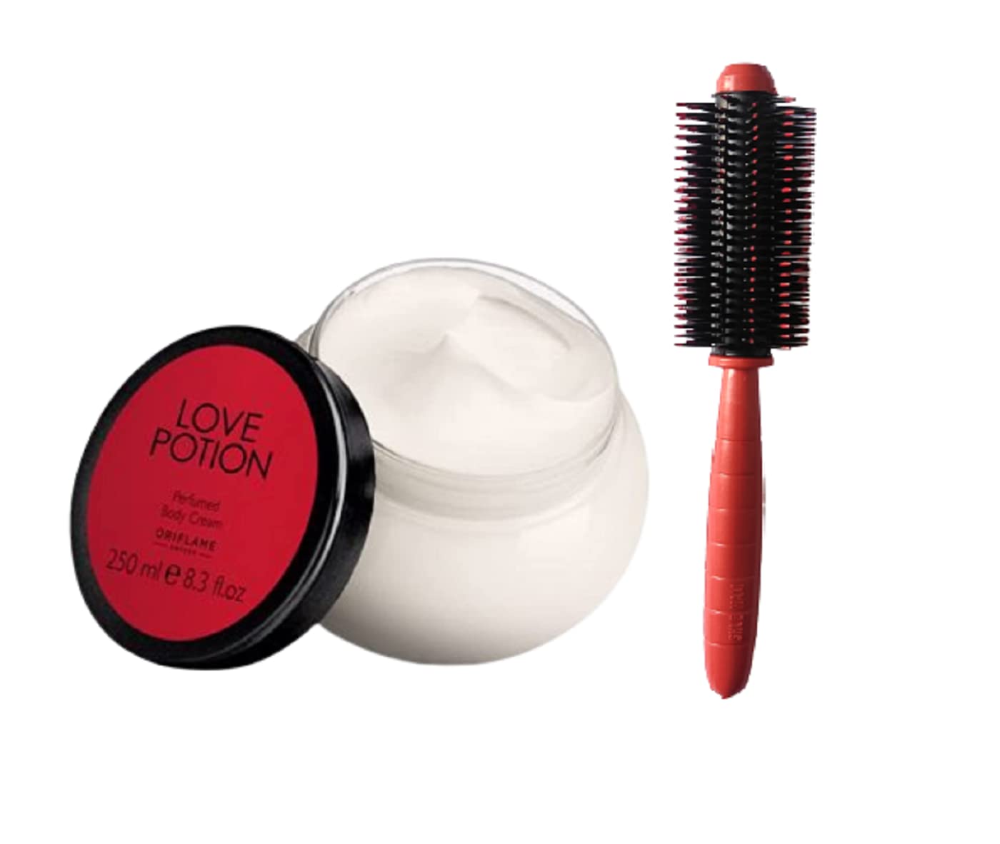 Perfumed Body Cream 250ML and Round Brush For Men & Women,Color May Vary (by Ori flame)