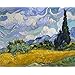 YEESAM ART Peinture Par Numéros Van Gogh - Champ De Blé Avec Cyprès, Toile 40x50cm, Kit DIY (Avec Cadre)