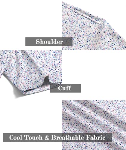 Image of ZITY Men's Golf Shirts Short Sleeve Print Patterns Casual Collared Polo