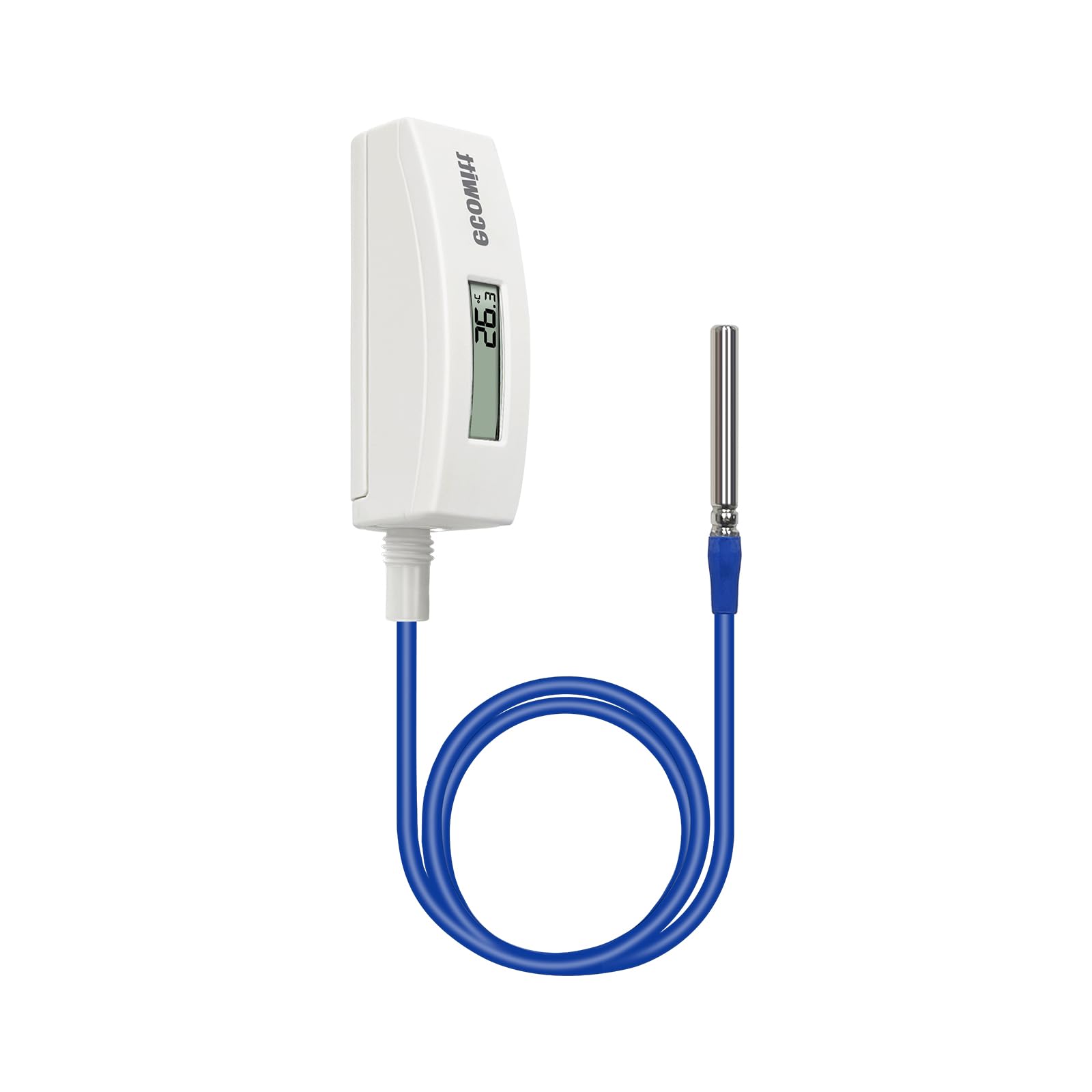ECOWITT WN34D Termómetro de piscina y bañera de hidromasaje digital impermeable con pantalla LCD, cable de 3,28 pies