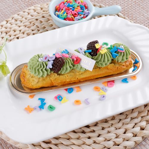 Image of Rainbow Letters Sprinkles, Edible ABC Alphabet Letters for Cake Decorating