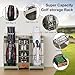 Ponsonbay Golf Bag Storage Organizer for Garage, Premium Wooden 2 Golf Bags Rack with Drawer, Easy Assemble Golf Club Stand/Holder Suitable for Garage Home Simulator and Office