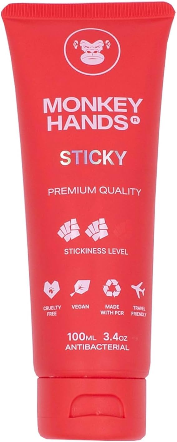 Monkey Hands Pole Dance Grip Gel Sticky 100 ml [Stickiness Level Strong] - anche per golf, fitness e crossfit - vegano, senza parabeni, vaselina e test sugli animali