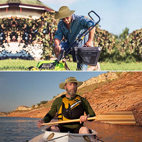 Sun Hats For Men Women Fishing Hat Upf 50+ Breathable Wide Brim Summer Uv Protection Hat (Khaki) #TOP3