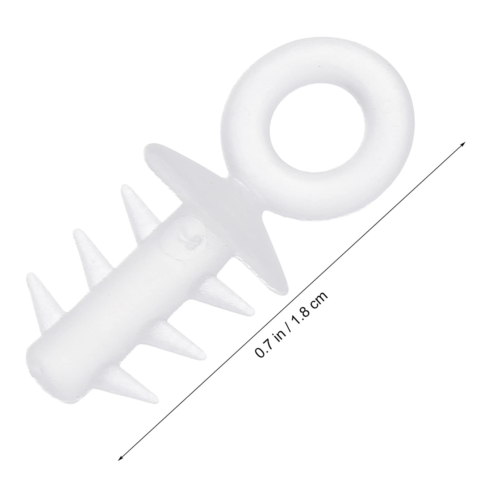 Happyyami 200pcs Decorative Ball Caps for Christmas DIY Transparent Foam Ball End Caps Creative Ornaments Holder for Tree Decor Easy to Use Accessories for Hanging Balls