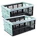 Produktbild Klappbox Einkaufskorb, 2 Stück grün, 32 Liter, 51 x 34 x 23 cm, stapelbar, Tragkraft bis ca. 20 kg, Made in EU