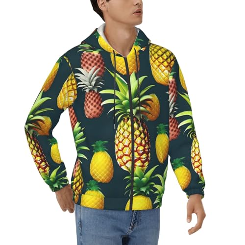 Sweat à capuche ananas homme pull doux hiver automne printemps