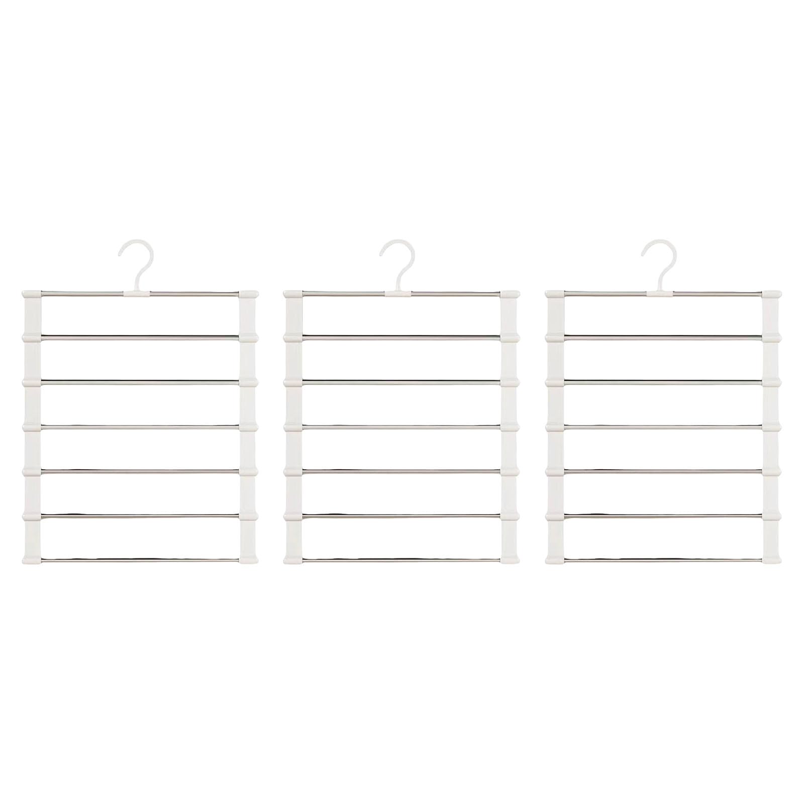 Multi Stage Pants Display Rack Slip Resistant PVC Face Pliable Design Rustproof Metal Frame Vertical Clothes Planner Framework Flexible Clothing Storage Solution