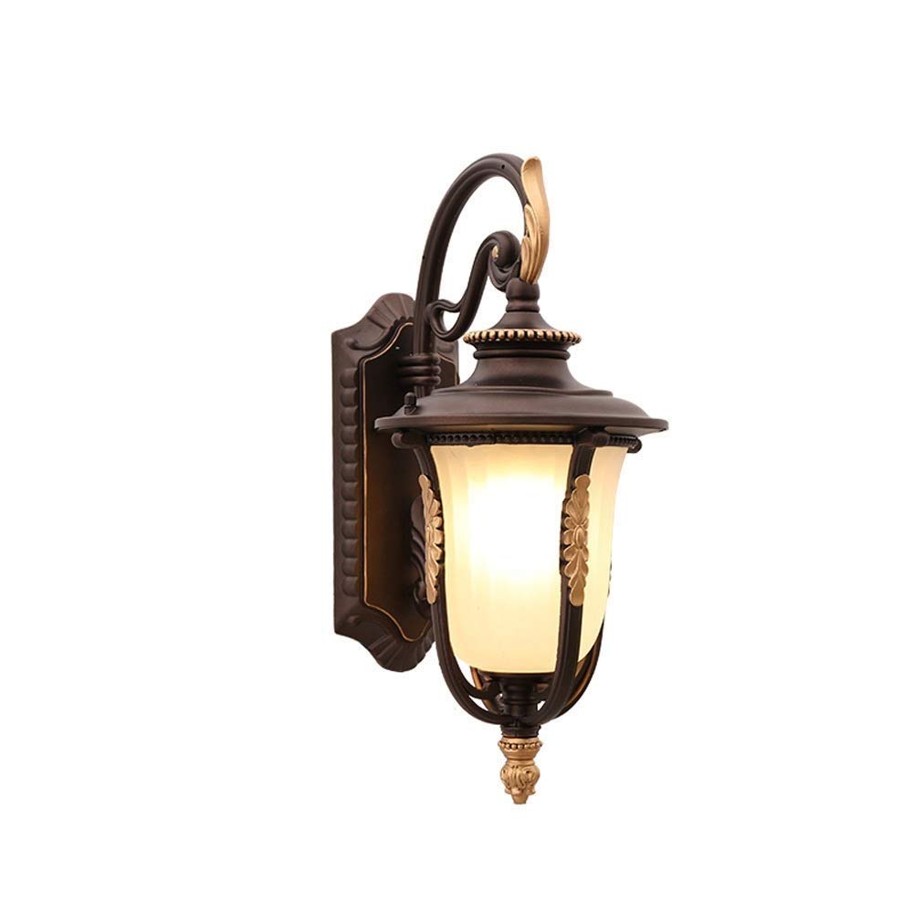 HPTHLY Wall Mounted Light Vintage Industrial E27 Outdoor Wall Light Rainproof Glass Wall Lamp, Wall Mounted Lighting Fixtures Decoration, Anti Rust Waterproo(A)